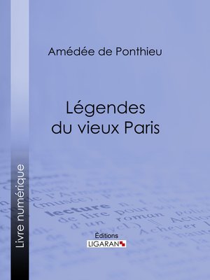 cover image of Légendes du vieux Paris